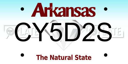 CY5D2S Arkansas License Plate