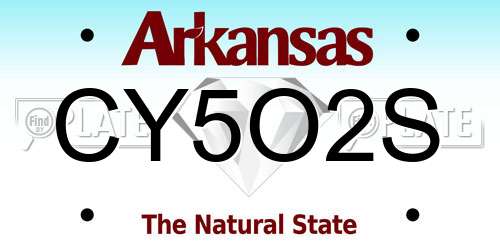 CY5O2S Arkansas License Plate