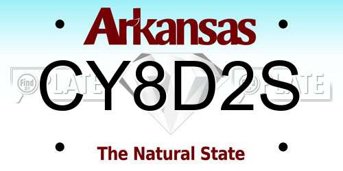 CY8D2S Arkansas License Plate