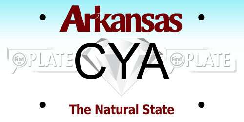 CYA Arkansas License Plate