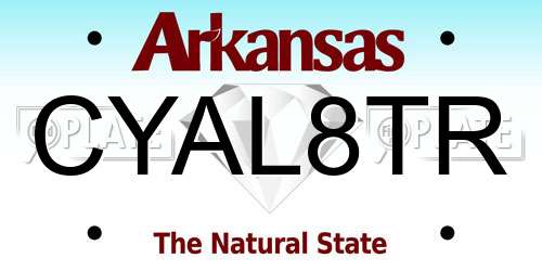CYAL8TR Arkansas License Plate