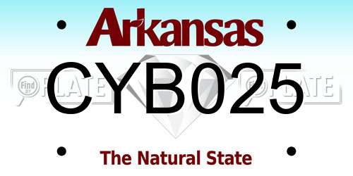 CYB025 Arkansas License Plate