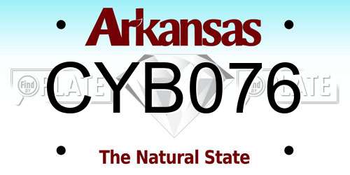 CYB076 Arkansas License Plate