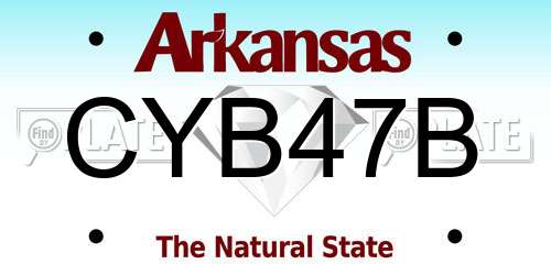CYB47B Arkansas License Plate