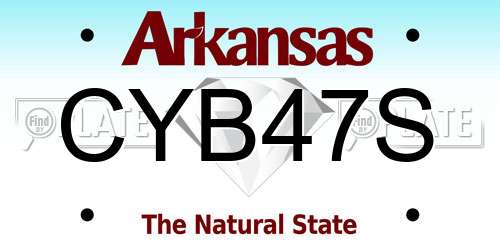 CYB47S Arkansas License Plate
