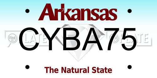 CYBA75 Arkansas License Plate