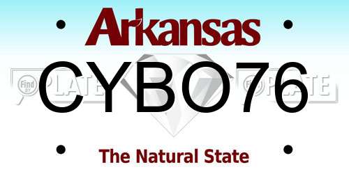 CYBO76 Arkansas License Plate