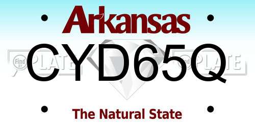 CYD65Q Arkansas License Plate