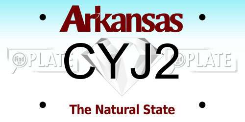 CYJ2 Arkansas License Plate