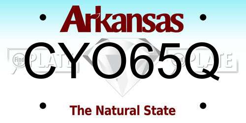 CYO65Q Arkansas License Plate