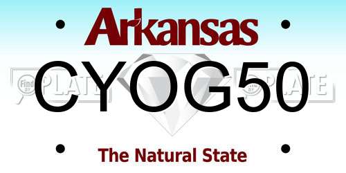 CYOG50 Arkansas License Plate