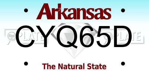CYQ65D Arkansas License Plate