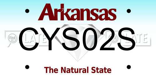 CYS02S Arkansas License Plate