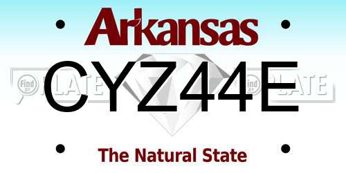 CYZ44E Arkansas License Plate