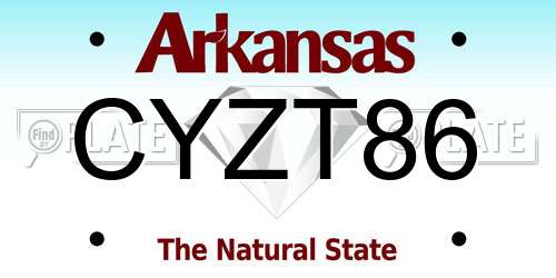 CYZT86 Arkansas License Plate