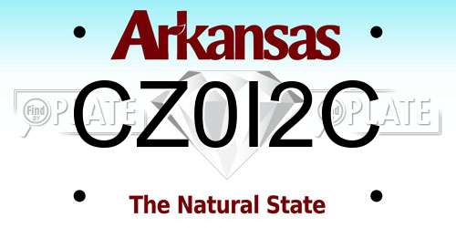 CZ0I2C Arkansas License Plate