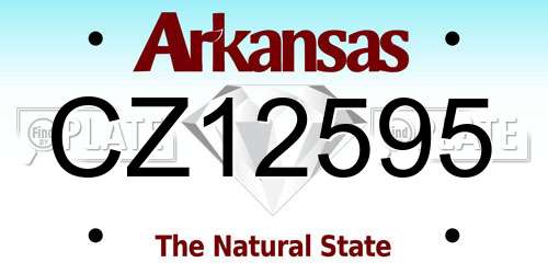 CZ12595 Arkansas License Plate