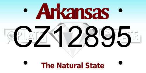 CZ12895 Arkansas License Plate