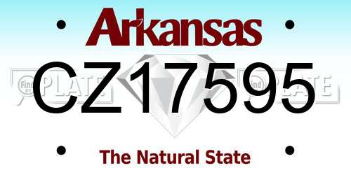 CZ17595 Arkansas License Plate