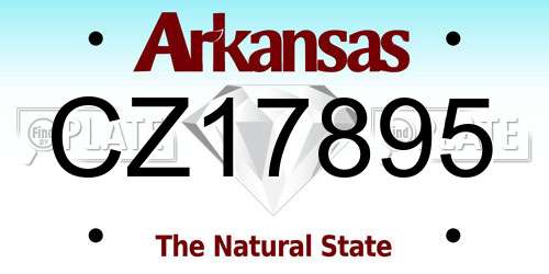 CZ17895 Arkansas License Plate