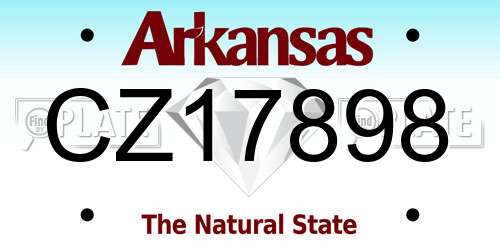 CZ17898 Arkansas License Plate