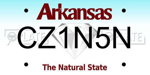 CZ1N5N Arkansas License Plate