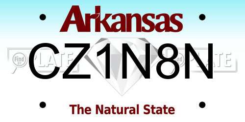 CZ1N8N Arkansas License Plate