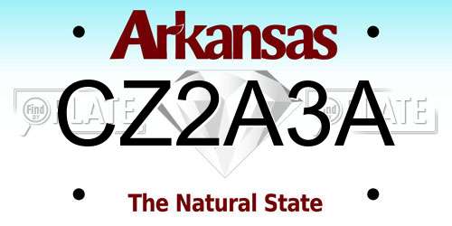CZ2A3A Arkansas License Plate