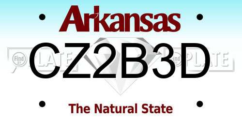 CZ2B3D Arkansas License Plate