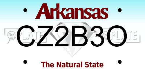 CZ2B3O Arkansas License Plate