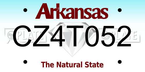 CZ4T052 Arkansas License Plate