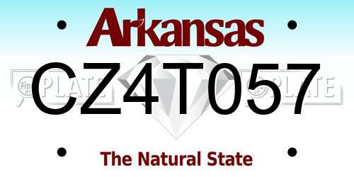 CZ4T057 Arkansas License Plate