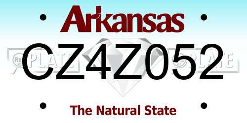 CZ4Z052 Arkansas License Plate