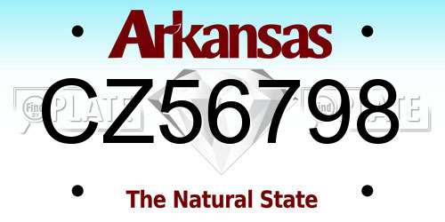 CZ56798 Arkansas License Plate