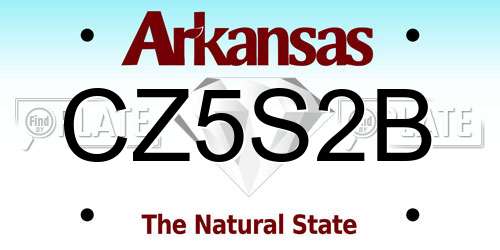 CZ5S2B Arkansas License Plate