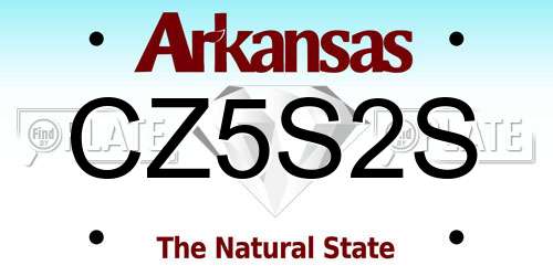 CZ5S2S Arkansas License Plate