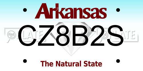 CZ8B2S Arkansas License Plate