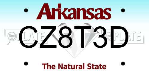 CZ8T3D Arkansas License Plate