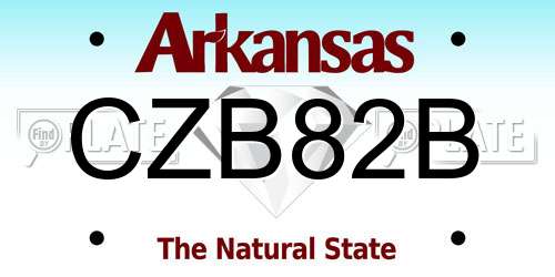 CZB82B Arkansas License Plate