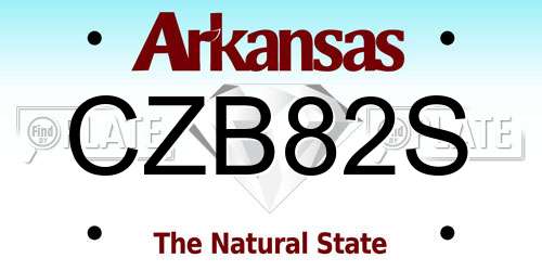 CZB82S Arkansas License Plate