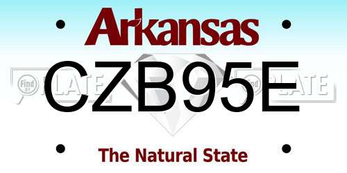 CZB95E Arkansas License Plate