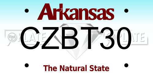 CZBT30 Arkansas License Plate