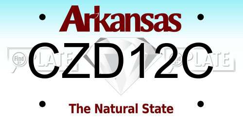 CZD12C Arkansas License Plate