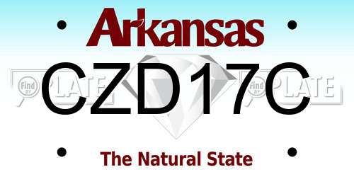 CZD17C Arkansas License Plate