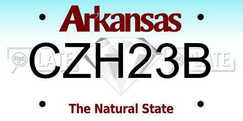 CZH23B Arkansas License Plate