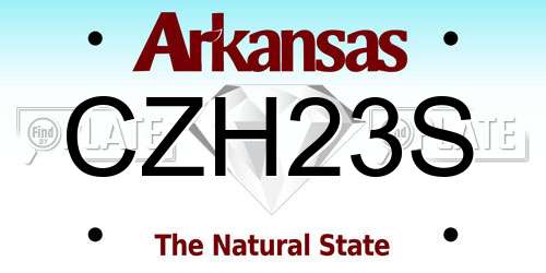 CZH23S Arkansas License Plate
