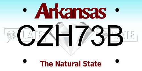 CZH73B Arkansas License Plate