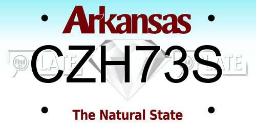 CZH73S Arkansas License Plate