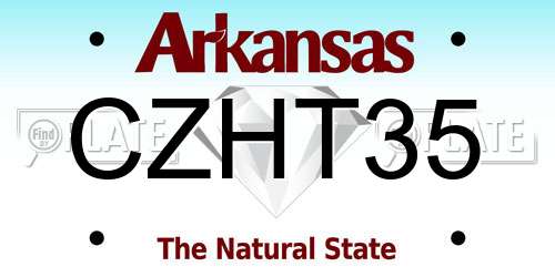 CZHT35 Arkansas License Plate