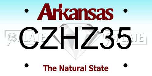 CZHZ35 Arkansas License Plate